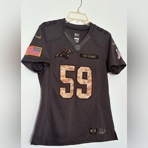 Carolina Panthers Luke Kuechly #59 Nike Stitched Salute To Service Jersey Sz Med